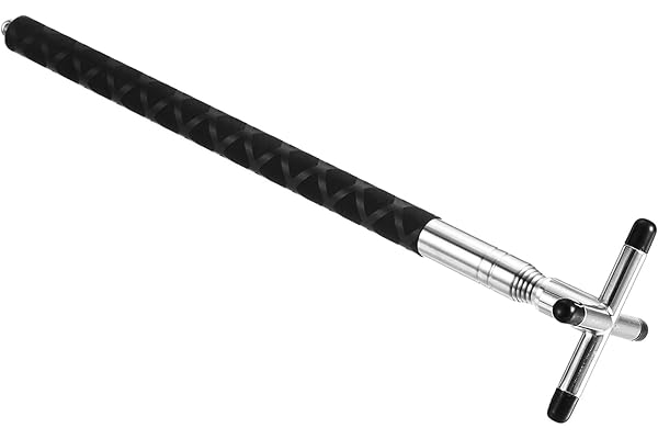 PATIKIL Rétractable Billards Queue Bâton Pont, Silicone Billard Queue Accessoire avec Amovible Croix Laiton Pont Tête pour Billard Table Concours, Argenté