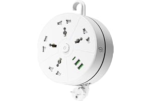 INFLUX 4-Outlet 3M Extension Cord With USB Ports and C-type, Surge Protector & Multi-Plug Adaptor, Power Extension Cable, USB Hub with Smart and Socket - 13A Fused-plug - Perfect for Office and Gaming