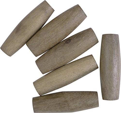 Natural wood beads Natsume 22mm ร 5mm 6 gray woods included