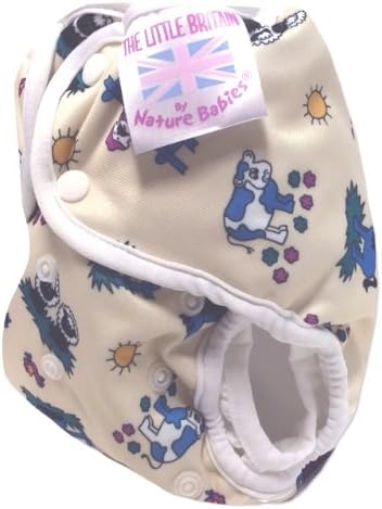 Pocket Nappy - Little Britain - British Made Cloth Nappy - Poppered (Farmyard Print)