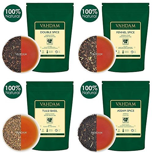 Chai-Tea-Sampler-10-TEAS-50-Servings-100-NATURAL-SPICES-Indias-Original-Masala-Chai-Teas-Brew-Hot-Iced-or-Chai-Latte-Tea-Variety-Pack-Tea-Gift-Set-Chai-Tea-Loose-Leaf-100gm