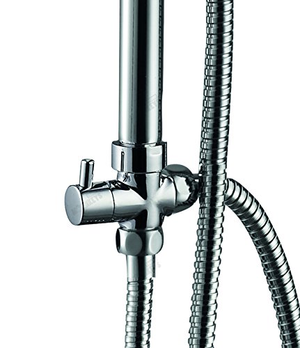 Dusch Set Überkopfbrause Set Verchromt Duschsäule Duschkopf Regendusche Handbrause - 4