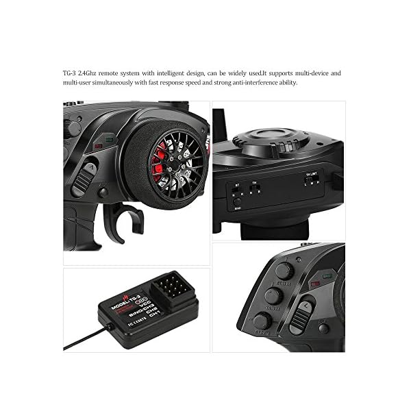 GoolRC TG3 Transmisor de Control Remoto Radio Digital 2.4GHz 3CH con Receptor para RC Barco Coche - Image 5