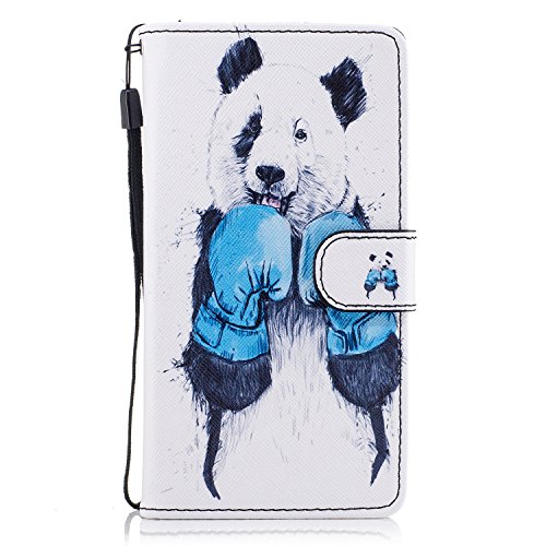 BONROY Honor 8 Wallet Case, Honor 8 Leather Case, Folio Flip Case Cover for Huawei Honor 8 with Strap, Premium Soft PU Leather Notebook Wallet Cute Animal Cat Pattern Design Case with [Kickstand] Stand Function Card Holder and ID Slot Slim Flip Protective Skin Cover for Huawei Honor 8