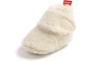 MK MATT KEELY Matt Keely Baby Boys Girls Anti-Slip Soft Sole Slipper Booties Infant Crib Shoes Crawler Warm Winter Boots with Fleece Lining