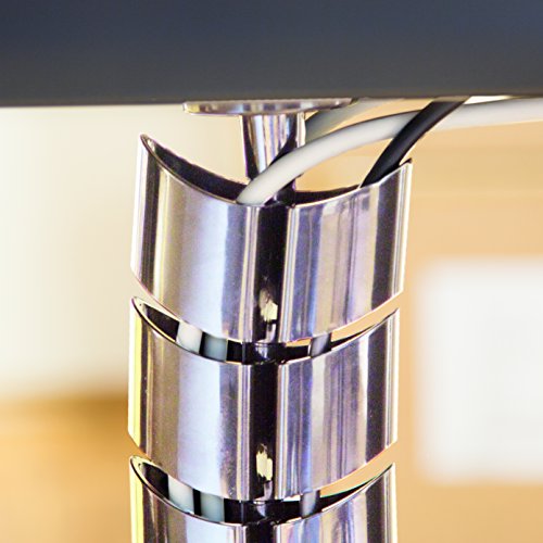 LogiLink KAB0064 Kabelkanal / hochwertige Kabelführung für Ihren Schreib-/Bürotisch silber - 7