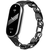 XIHAMA Edelstahl-Armband Für Xiaomi Mi Band 8/9 – Metallarmband Mit Faltschließe, Verstellbar 15–22 Cm, Inkl. Werkzeug