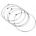 JoyousMall Lot de 5 cordes de guitare acoustique simples .012 Mi 1st uni en acier de rechange pour réparation de cordes cassées Argenté