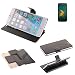 Produktbild Motorola Moto G5s Plus Flipcover Schutz Hülle, schwarz | bookstyle wallet case slim cover Tasche - K-S-Trade (TM)