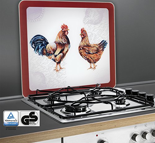 Wenko 2712971500 Multi-Platte Farm für Glaskeramik Kochfelder, Schneidbrett, Gehärtetes Glas, 56 x 0,5 x 50 cm, mehrfarbig - 3