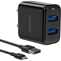 oraimo Firefly-2S 5.0V/2.4A Dual USB Fast Wall Charger and Micro-USB Cable with Multi-Protection