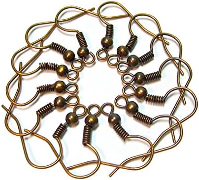 Geralin Gioielli Ear Hooks / Fish Hooks Copper, Pack of 100