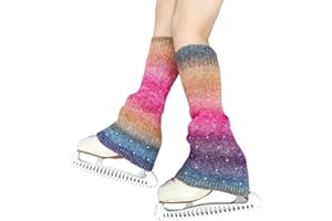 LIUHUO Calentadores de piernas para patinaje artístico para adultos y niños