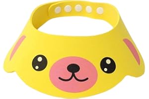 U/K PULABO Cartoon Animali Baby Bagno Cuffia da doccia Shampoo Visiera per bambini lavaggio capelli cappello cappello bagno strumento Giallo Portatile e pratico