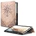 Produktbild kwmobile Hülle für Huawei MediaPad T3 10 - Smart Cover Case Tablet Schutzhülle Kunstleder - Ultra Slim Tabletcase Kompass Barock Design Dunkelbraun Beige