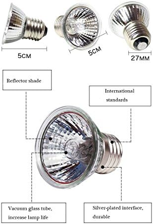 Pet Online Spectral Sunlight UVA + UVB Full Spectrum Light Reptile Lizard Light UV Heating Lamp, 25W