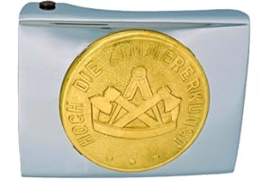 GravurManufakturBerlin Koppelschnalle Zimmererkunst Zimmermann Handwerk Zunftzeichen Meister, Meisterschüler, Geselle, Lehrling, Alt-Meister Koppelschloss