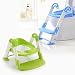 3 in 1 Removable Children Baby Toilet Traning Ladder Step Kids Toilet Potty Seat Chair Kids Toddler Step Ladder for Ages 12 Months and Over (Green)