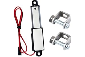 NOPEILVI , Mini électrique linéaire, actionneur électrique 12V 60N Longueur de course 30 mm vitesse 15 mm, actionneur micro linéaire mini étanche électrique avec supports de montage, actionneur micro