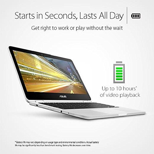 ASUS C302CA-GU010 360 Degrees Rotatable Full HD Touchscreen Chromebook Flip 12.5 inch Notebook (Intel Core M3-6Y30 Processor, 4 GB RAM, 64 GB eMMC, Chrome OS) - Silver