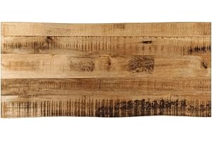 ‎VIDAXL vidaXL Tischplatte, Holzplatte für Tisch Esstisch Couchtisch, Massivholzplatte Baumkante, Ersatztischplatte, 80x40x2,5cm Raues Mango Massivholz