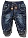 M&Co Baby Boys Casual Soft Cotton Jersey Faded Denim Comfortable Jogger Trousers Denim 0/3 Mnths