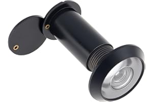 HOJLKLD Judas de porte à 200 degrés avec couvercle rotatif robuste pour portes de 38 à 60 mm d'épaisseur (Noir)