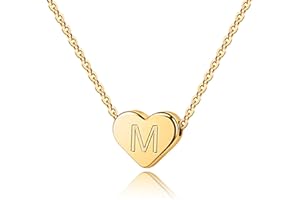 TINGN Heart Initial Necklaces for Girls Gifts - 14K Gold Filled Heart Pendant Necklace for Girls Gold Initial Necklaces for Women Girls Gifts Heart Necklace Birthday Christmas Gifts for Women Girls