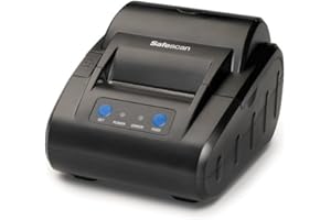 Safescan TP-230 Imprimante de reçus thermique noir qui imprime les résultats de comptage de compteuses Safescan - Compteuses de billets - Compteur d'argent - Compteuse de pièces - Compteuse balance