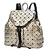 Produktbild OOFAY Schultertasche Für Frauen Geometrie Edge Gitter Rucksack PU Trend Student Bag,Gold