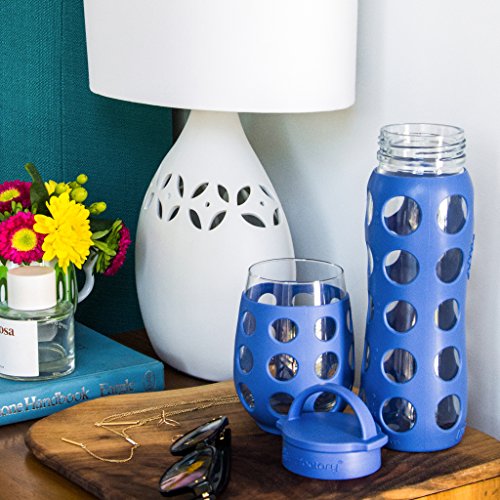 Lifefactory 13574 Glas -Trinkflasche 650ml, midnight blue - 3