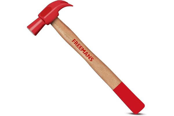 FREEMANS 1 lb CH450 Claw Hammer with Seasoned Wood Handle Induction hardened Drop forged Use For prying Splitting Wood Tearing Drywall and Industrial & Home Professional - 450g