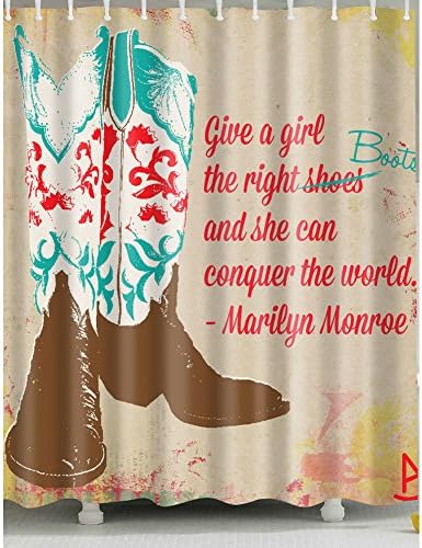 Female-Jackboot Shower Curtain 1 Pc for Home and Bath