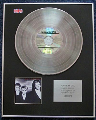Duran Duran - Limited Edition CD Platinum LP Disc - Notorious