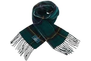 Clans of Scotland - Pure Lamb’s wool Scottish Clan Tartan Scarf- 100% Wool - Pure Wool Tartan Plane Scarf - Perfect for Men and Women - 12x60 Inches
