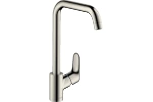 hansgrohe Focus M41 Mitigeur de cuisine 260, 1 jet, aspect acier inox, 31820800