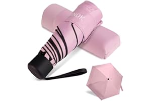 Shinok Mini Travel Umbrella Lightweight Small Compact Women Umbrellas for Sun Rain