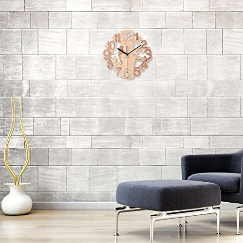 comprare on line Giftgarden Orologio da Parete in Legno con Albero e Uccello Decor per Casa prezzo