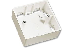 Lindy 60523 - Scatola murale singola, Per prese a muro AV modulari, Bianco, 86 x 86 x 47 mm