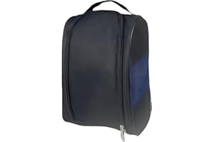 VONAVIRA Durable Shoe Bag for Men & Women, Waterproof Golf Shoe Bag, Portable Boot Bag for Sports, Travel, Gym, and Outdoor Use, Organize and Protect Your Shoes with Ease（Black and Blue）