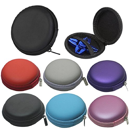 Lanspo Geschenk Tasche für Fidget Hand Spinner Dreieck Finger Spielzeug Focus ADHS Autismus Daten Kopfhörer Kabel Kopfhörer Kopfhörer Tasche Box Portable Carry Case Packet (Lila 2) - 3