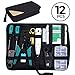 Produktbild ANTAPRCIS 12 in 1 Netzwerk Reparaturwerkzeuge Professionell Netzwerk Werkzeug Set Netzwerk Kabeltester Kit Patchkabel Tester Computer Wartung LAN Kabel Tester