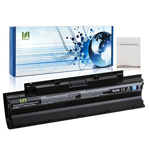 HASESS 9 Zellen 7800mAh 87Wh Ultra Hochleistung Notebook-Akku Laptop Batterie für Dell Inspiron N3010 N4010 N4110 N5010 N5110 N7010 N7110 N5030 N5040 M5010 M5030 Dell Vostro 1450 1540 1550 3450 3550 3750 Akku P/N J1KND 4T7JN FMHC10 - 12 Monate Garantie