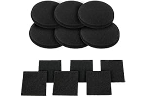 Daaxing 8 filtri a carbone attivo in cotone, per bidoni del compost da cucina, ricambio per filtro a carbone, diametro quadrato 120 x 120 mm, rotondo 160 mm (4 pezzi quadrati + 4 pezzi rotondi)