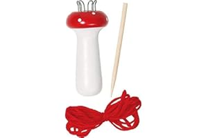 GOKI Gollnest & Kiesel GmbH & Strickpilz mit Holznadel und Fäden, Strickliesel, 1 Stück