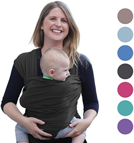 Baby sling 5-in-1 for newborn and toddler | Baby wrap carrier for Mother &amp; Father | Designed in Berlin &amp; London UK (black) | BabyChamp