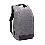 VEESUN Sac a Dos Ordinateur Portable Sac à Dos Antivol pour PC 15.6 Pouces Imperméable Sac à Dos Homme Femme avec Port de Charge USB pour Affaires College Scolaire Voyage, Gris