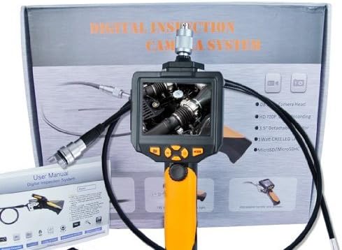 Gowe 3.5 Detachable LCD Video Inspection Camera Borescope Endoscope SnakeScope 1M Cable 8.2mm diameter + 2GB MicroSD card