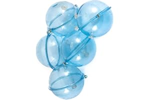 zkm 5 pièces/Ensemble Flotteur de pêche balles en Plastique ABS Boule d'eau Flotteur à Bulles s'attaquer à la pêche en mer Accessoires de Plein air Bleu Rouge 25/32/40/47 mm Bleu