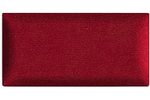 ‎POSTERGALERIA Wandpaneele 3D 30 x 60 cm gepolstert – für sehr einfache Selbstmontage, aus Velourstoff, mit weicher Füllung, Farbe Rot – Kopfteil als Dekoration für Schlafzimmer, Büro, Kinderzimmer, Diele